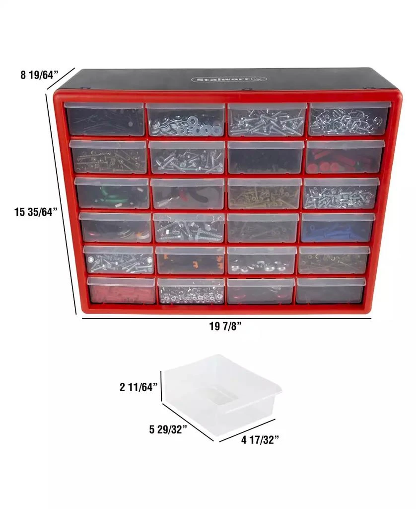 商品Trademark Global|Storage Drawers - 24 Compartment organizer Desktop or Wall Mount Container - 24 Bins by Stalwart,价格¥1136,第2张图片详细描述