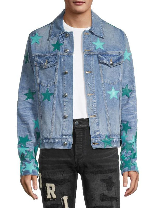 商品AMIRI|Chemist Star Denim Trucker Jacket,价格¥5177,第1张图片
