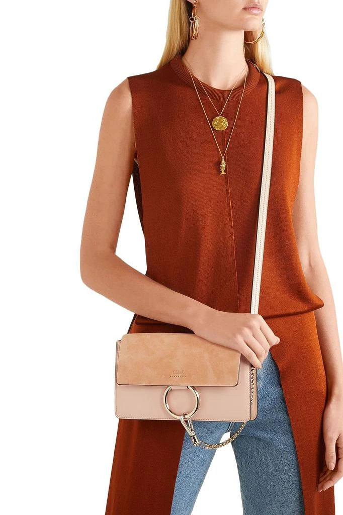 商品Chloé|Faye small leather and suede 单肩包,价格¥5680,第2张图片详细描述