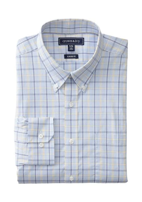 商品Crown & Ivy™|Ivy Plaid Dress Shirt,价格¥494,第1张图片