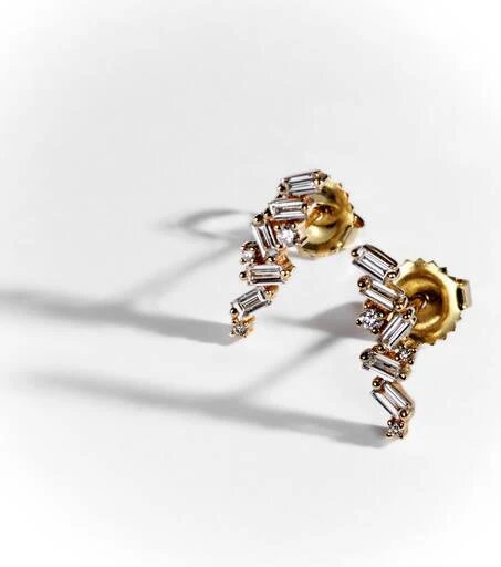 商品Suzanne Kalan|Fireworks 18kt gold earrings with diamonds,价格¥24073,第5张图片详细描述