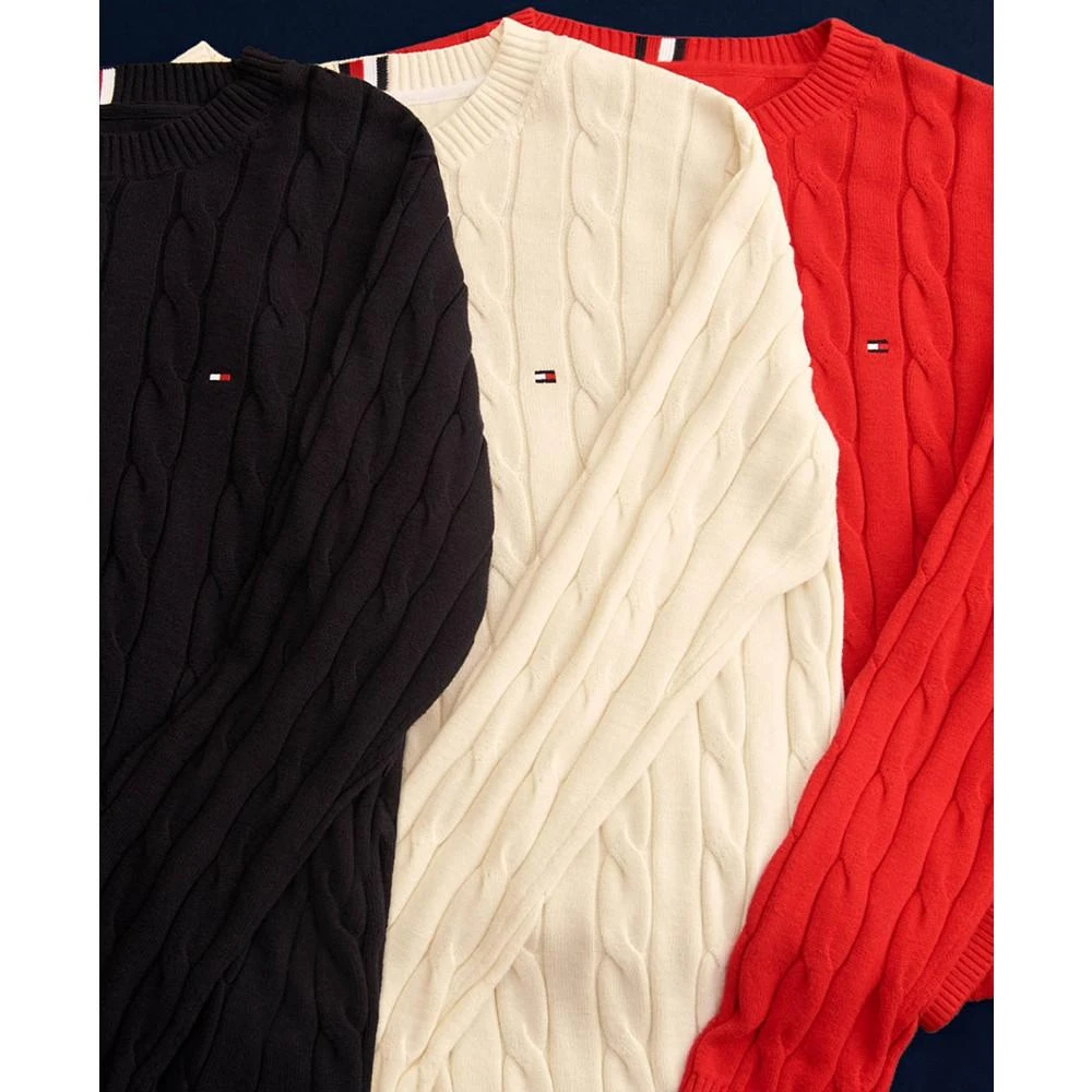 商品Tommy Hilfiger|男士经典绞花圆领毛衣,价格¥464,第5张图片详细描述