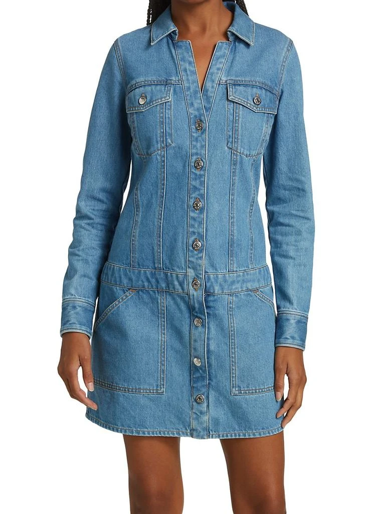 商品VERONICA BEARD|Cicely Drop-Waist Denim Dress,价格¥1225,第3张图片详细描述