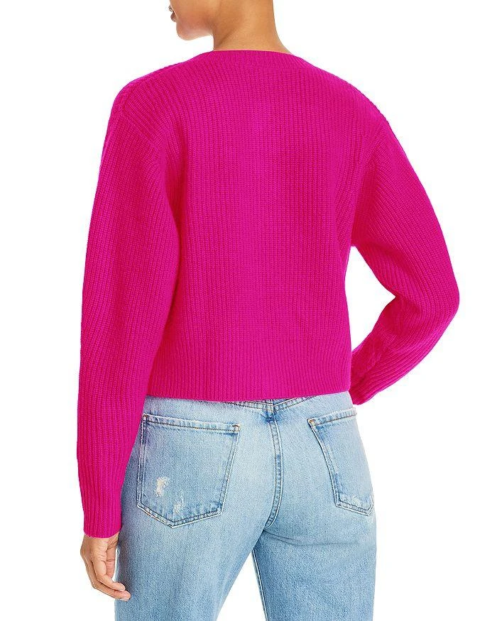 商品AQUA|Novelty Rib Cashmere Cardigan - 100% Exclusive,价格¥417,第3张图片详细描述