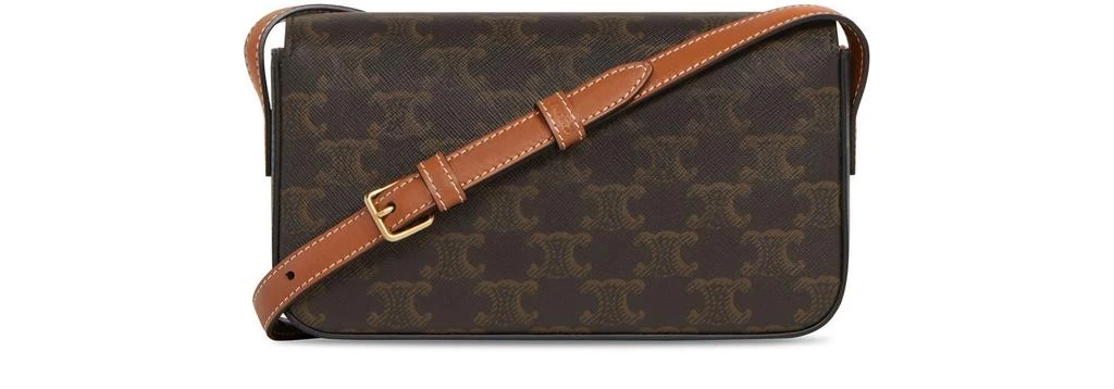 商品Celine|Triomphe 标志印花牛皮革肩背包,价格¥23477,第3张图片详细描述