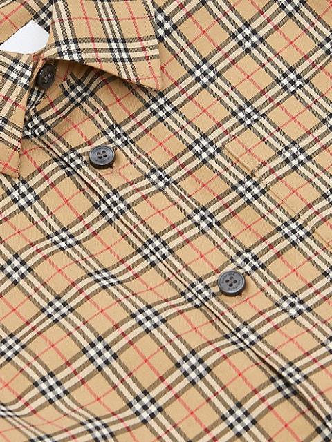 商品Burberry|Little Boy's & Boy's Check Stretch Shirt,价格¥1847,第6张图片详细描述