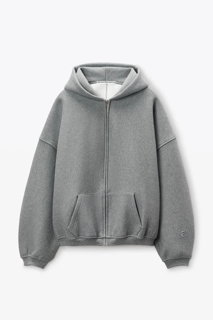 商品Alexander Wang|STAR ZIP UP HOODIE IN DENSE FLEECE,价格¥3231,第2张图片详细描述