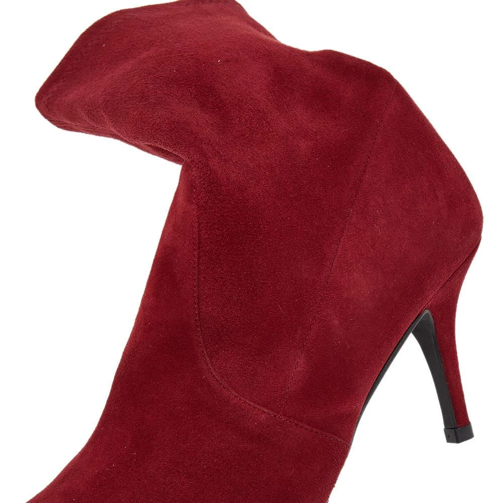 Stuart Weitzman Red Suede Ankle Length Boots Size 37.5 商品