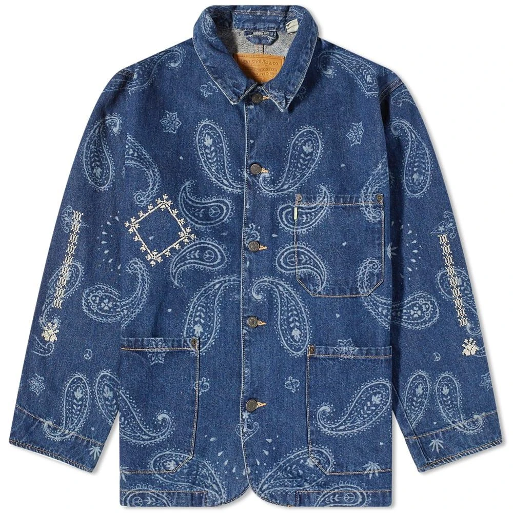 商品Levi's|Levi's Vintage Clothing x Adish Indigo 2 Hemp Chore Jacket,价格¥967,第1张图片