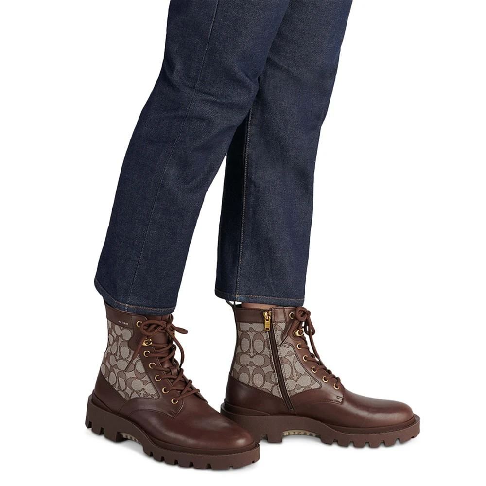 商品Coach|Men's CitySole Leather and Signature Jacquard Boot,价格¥1621,第5张图片详细描述