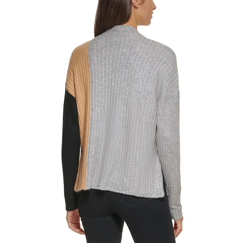 商品Calvin Klein|Calvin Klein Womens Ribbed Heathered Mock Turtleneck Sweater,价格¥128,第2张图片详细描述
