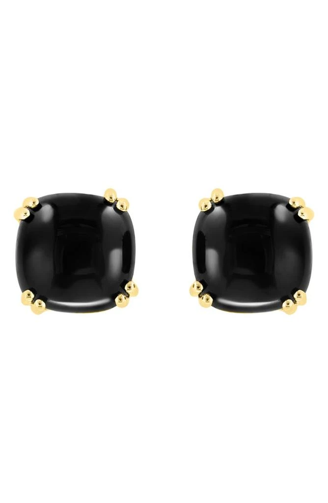 商品Effy|14K Yellow Gold Cushion Cut Onyx Stud Earrings,价格¥2149,第2张图片详细描述
