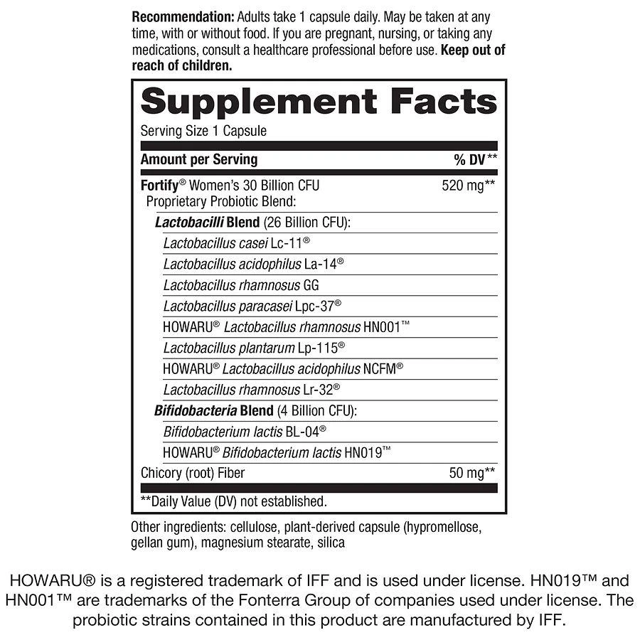 商品Nature's Way|Primadophilus Fortify Women's Probiotic 30 Billion, Vegetarian Capsules,价格¥216,第3张图片详细描述