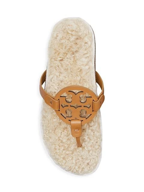 商品Tory Burch|Miller Cloud Shearling Sandals,价格¥1007,第3张图片详细描述