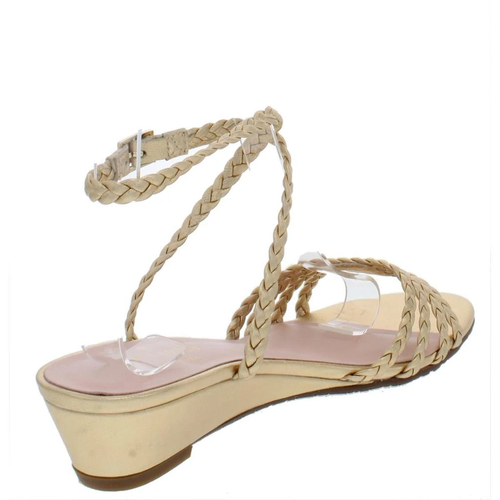 商品Kate Spade|Kate Spade Womens Valencia Leather Metallic Gladiator Sandals,价格¥384,第3张图片详细描述