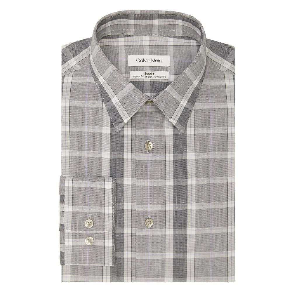 商品Calvin Klein|Men's Steel Plus Regular Fit Stretch Wrinkle Free Dress Shirt,价格¥238,第1张图片
