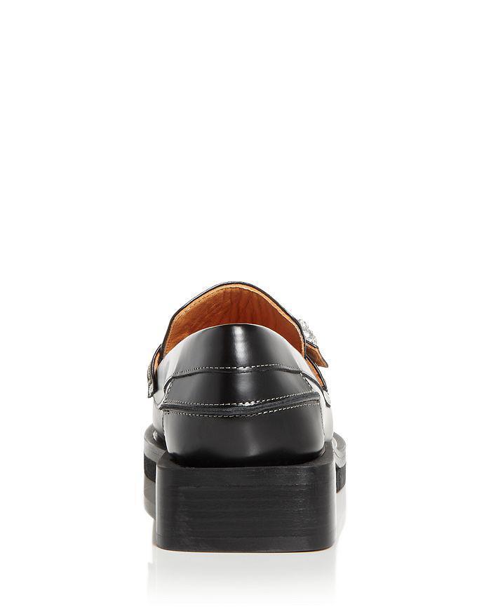商品Ganni|Women's Embellished Moc Toe Loafers,价格¥2775,第6张图片详细描述