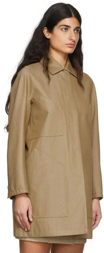 商品Max Mara|Khaki Canvas Carta Coat,价格¥3030,第2张图片详细描述