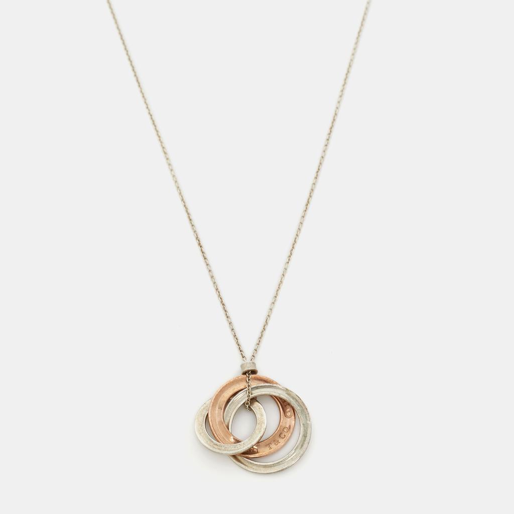 商品[二手商品] Tiffany & Co.|Tiffany & Co. 1837 Interlocking Circles Rubedo Sterling Silver Pendant Necklace,价格¥2966,第4张图片详细描述