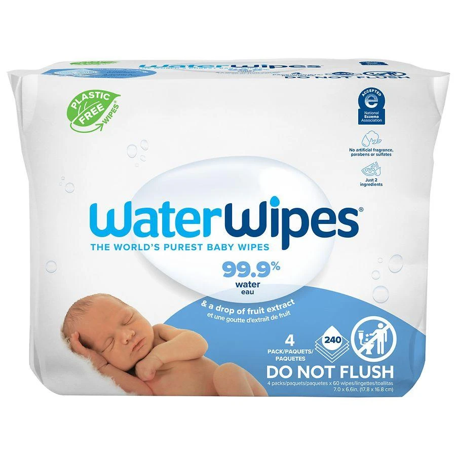 商品WaterWipes|Original 99.9% Water Based Baby Wipes Unscented, 240,价格¥127,第1张图片详细描述
