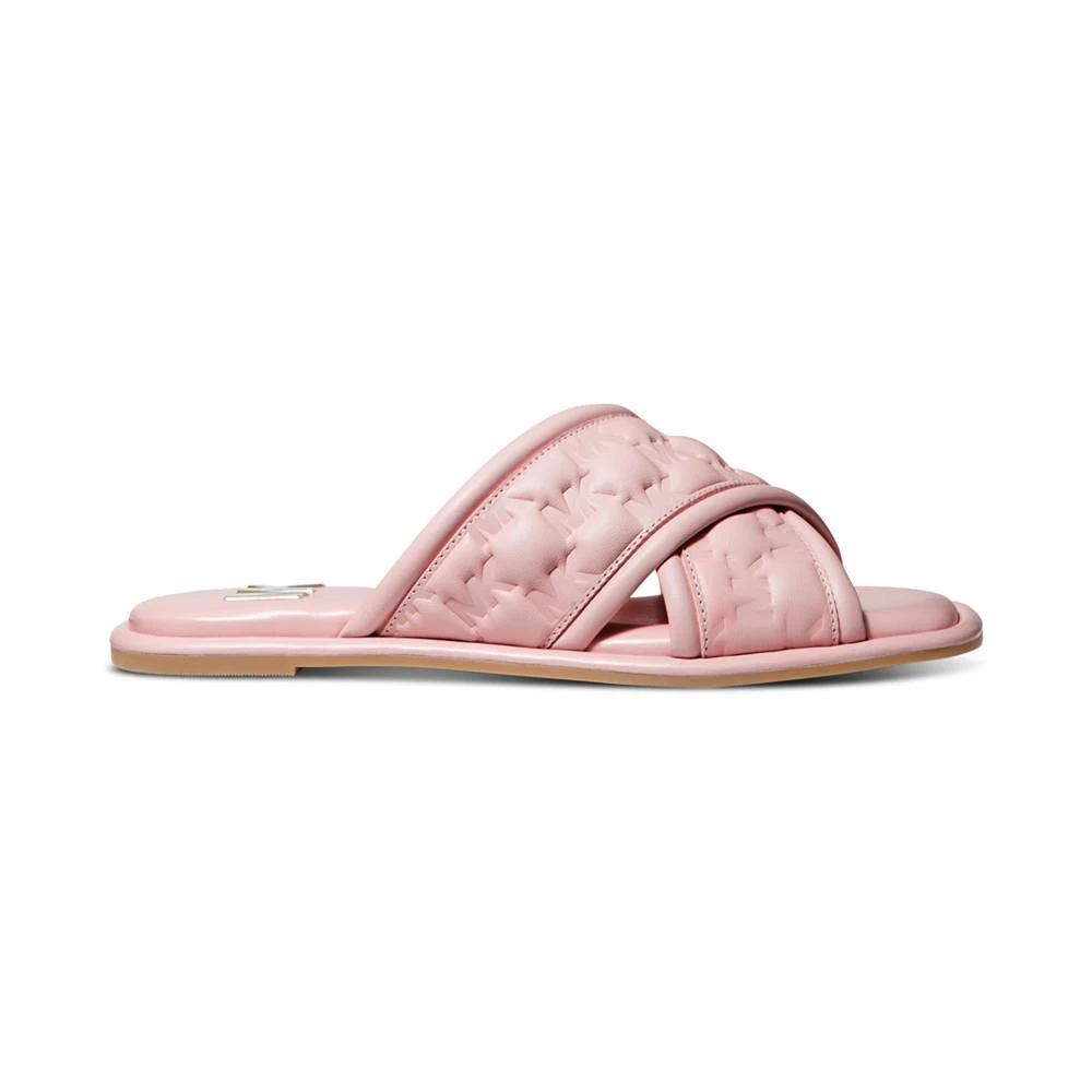 商品Michael Kors|Women's Gideon Crisscross Logo Slide Sandals,价格¥451,第2张图片详细描述