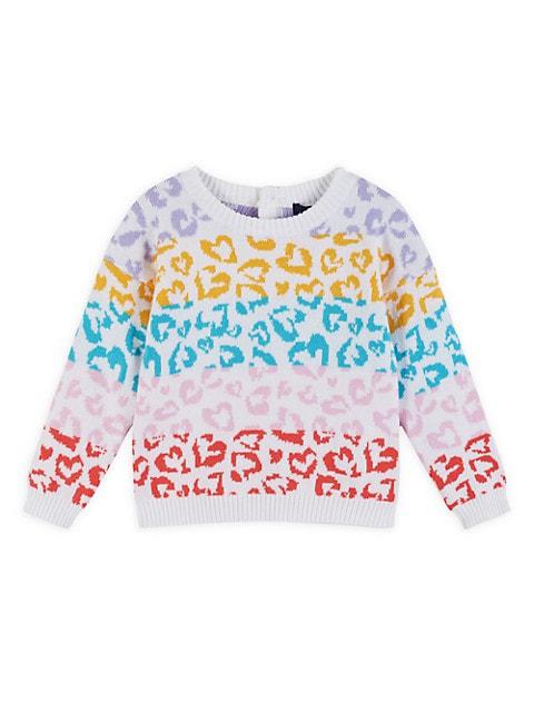 Baby Girl's & Little Girl's 2-Piece Heart Sweater & Leggings Set商品第3张图片规格展示