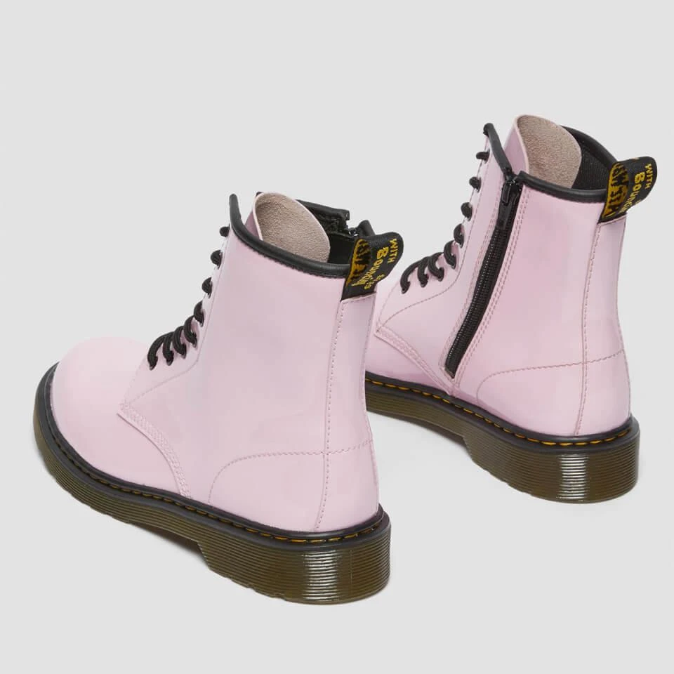 商品Dr. Martens|DR. MARTENS KIDS' 1460 PATENT LAMPER LACE UP BOOTS - PALE PINK,价格¥400,第3张图片详细描述