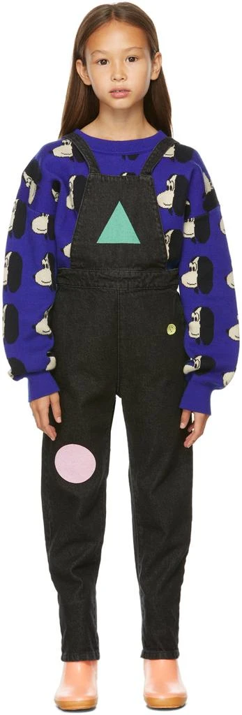 商品BOBO CHOSES|Kids Black Denim Geometric Overalls,价格¥321,第2张图片详细描述