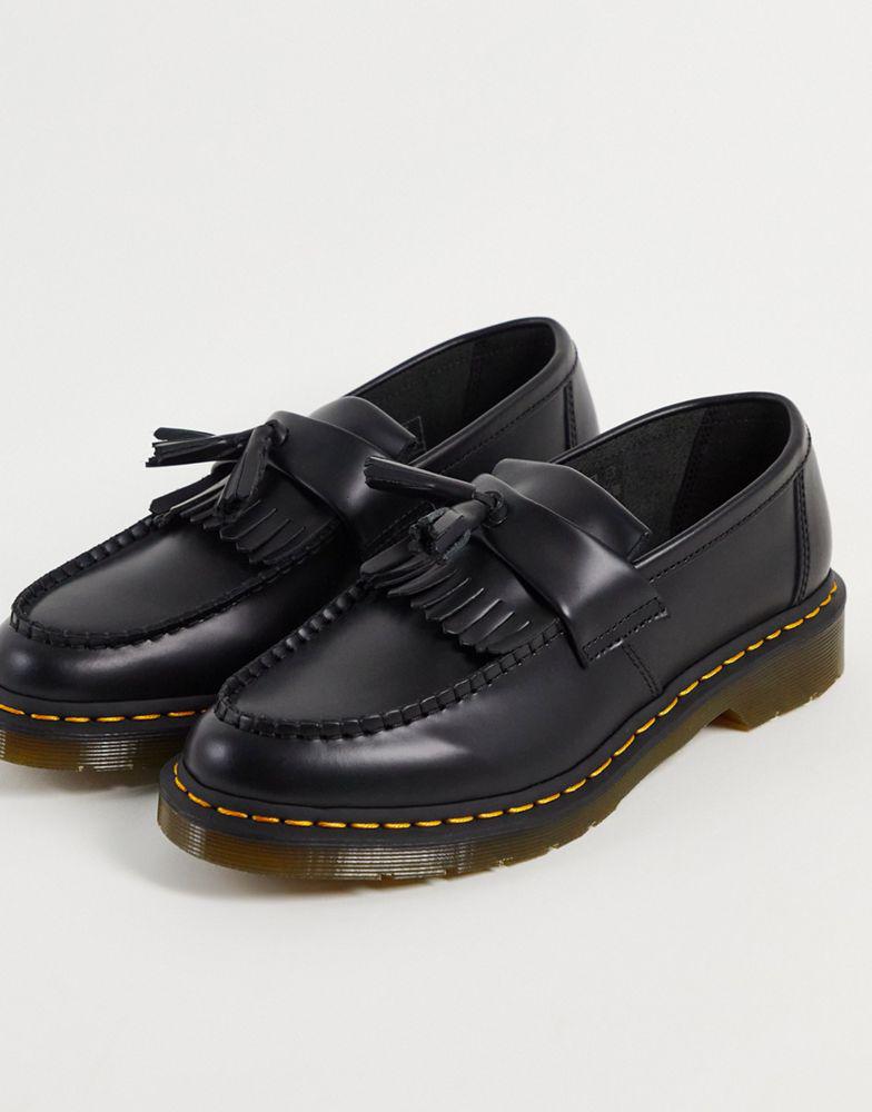 Dr Martens adrian ys tassel loafers in black smooth商品第1张图片规格展示