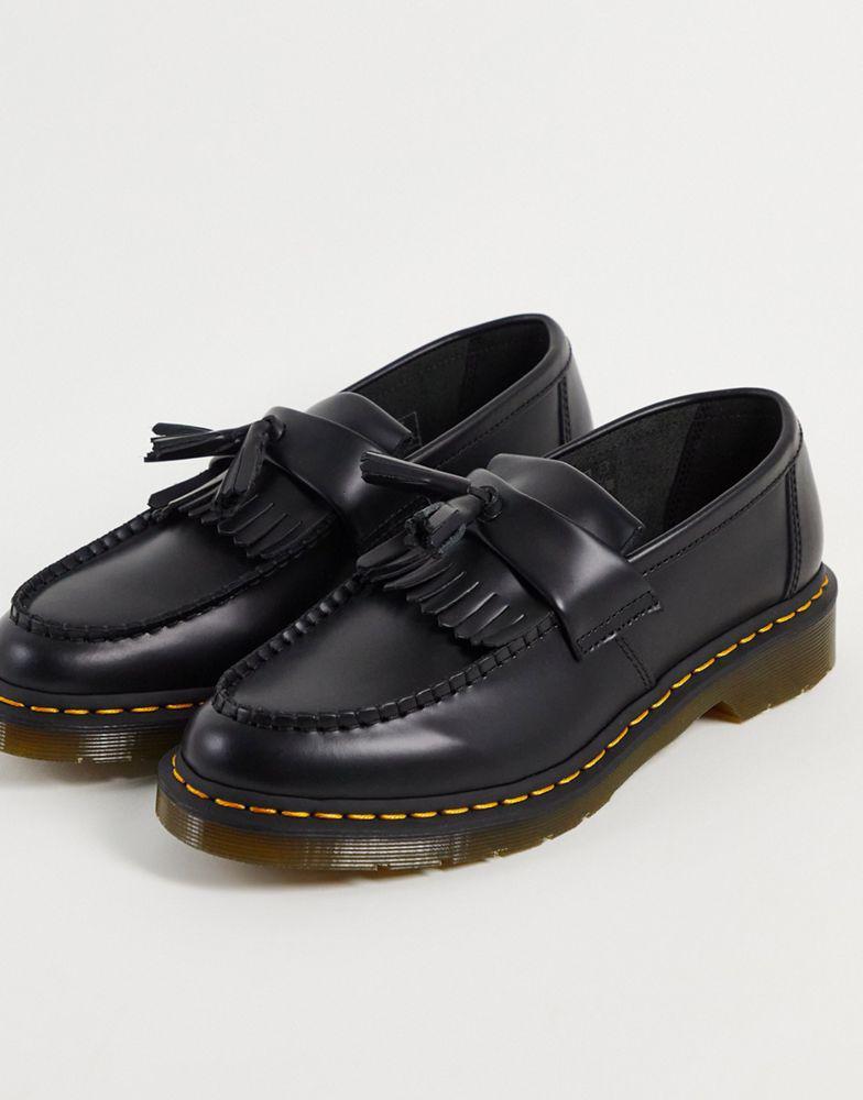 商品Dr. Martens|Dr Martens adrian ys tassel loafers in black smooth,价格¥1131,第1张图片