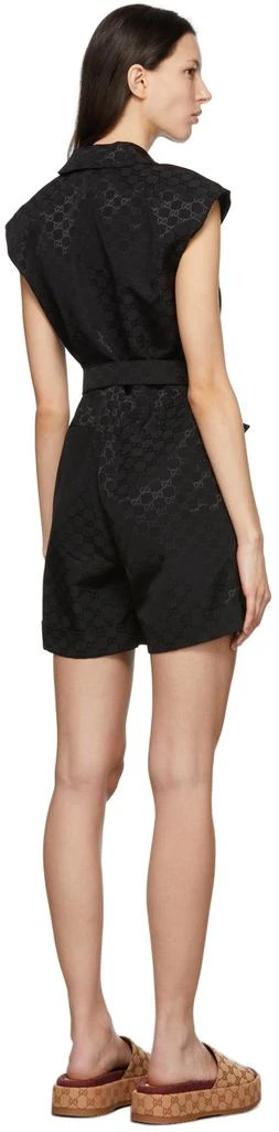 商品Gucci|Black GG Faille Jumpsuit,价格¥28323,第3张图片详细描述