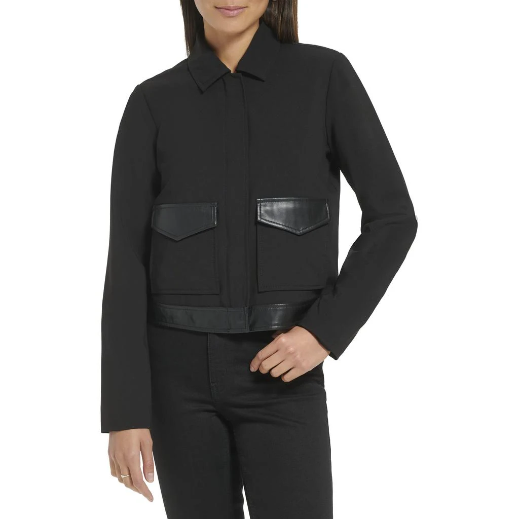 商品Calvin Klein|Zip Jacket with PU Trim,价格¥923,第1张图片