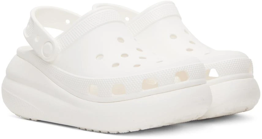 商品Crocs|White Classic Crush Platform Clogs,价格¥505,第4张图片详细描述