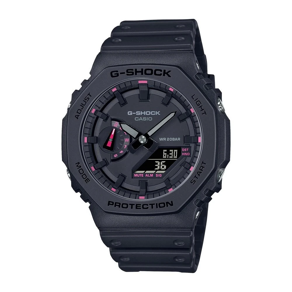 商品G-Shock|Men's Two-Hand Quartz Analog Digital Black Resin Watch, 45.4mm, GA2100P-1A,价格¥556,第1张图片