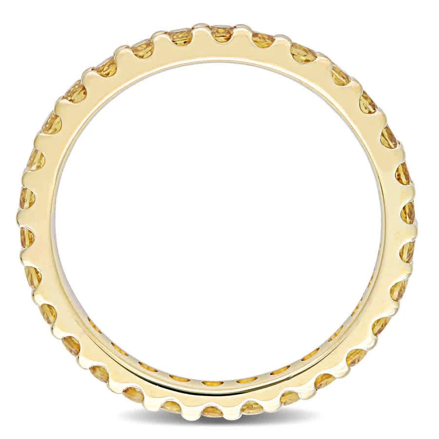 商品Amour|10k Yellow Gold 1 1/5 CT TGW Citrine Eternity Ring,价格¥1385,第3张图片详细描述