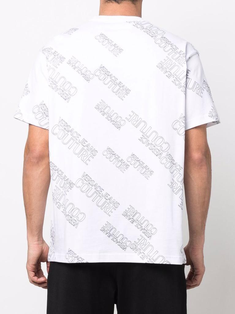 商品Versace|VERSACE JEANS COUTURE - Logo Print Cotton T-shirt,价格¥763,第6张图片详细描述