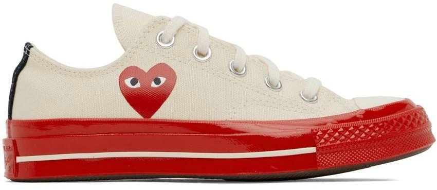 商品Comme des Garcons|Off-White & Red Converse Edition Chuck 70 Sneakers,价格¥1092,第1张图片