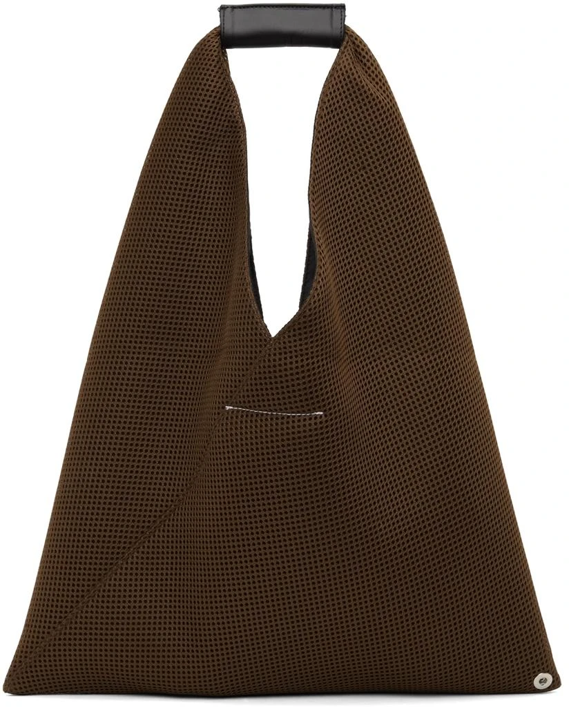 商品MAISON MARGIELA|Brown Mesh Small Triangle Tote,价格¥930,第3张图片详细描述