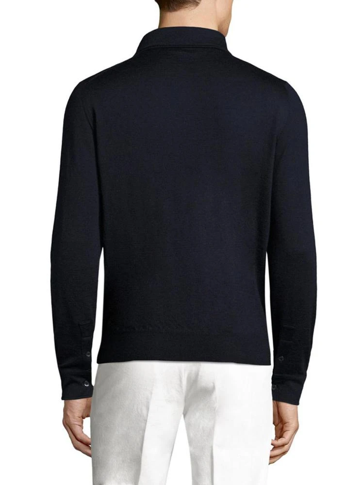 商品Isaia|Long Sleeve Knit Polo,价格¥4089,第2张图片详细描述