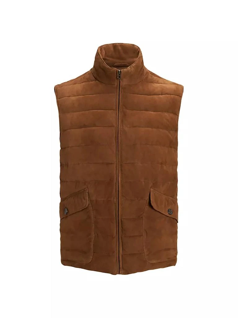 商品Ralph Lauren|South Kent Quilted Suede Vest,价格¥6614,第1张图片