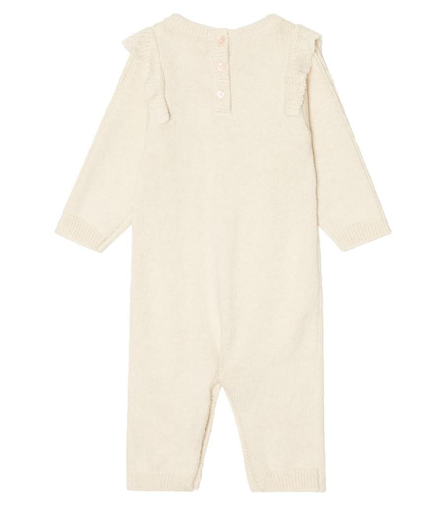 商品Louise Misha|婴幼儿 — 绞花针织棉质与羊绒连身衣,价格¥441,第4张图片详细描述