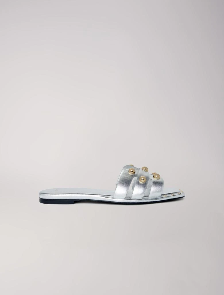 商品Maje|Maje Woman's zinc Studs: Studded leather mules for Spring/Summer,价格¥1344,第1张图片