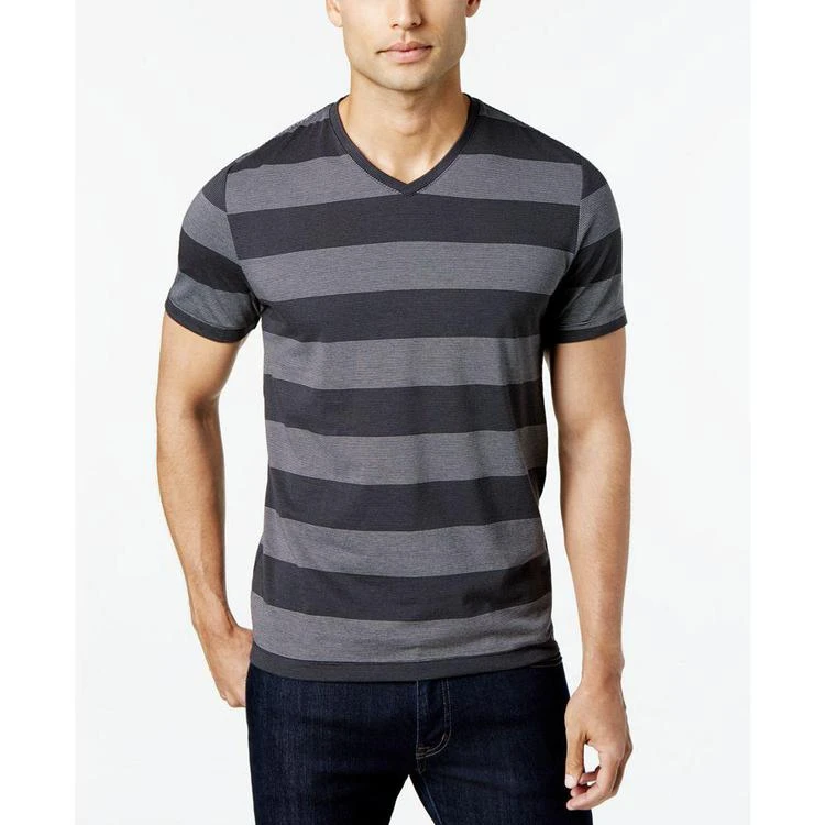 商品Alfani|Men's Wide Striped V-Neck T-Shirt, Created for Macy's,价格¥83,第3张图片详细描述