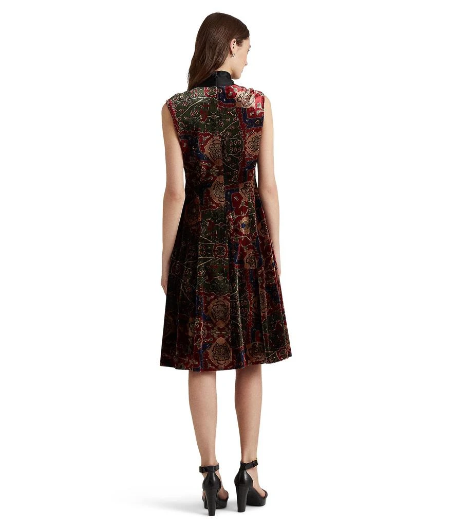 商品Ralph Lauren|Print Tie Neck Velvet Dress,价格¥673,第2张图片详细描述