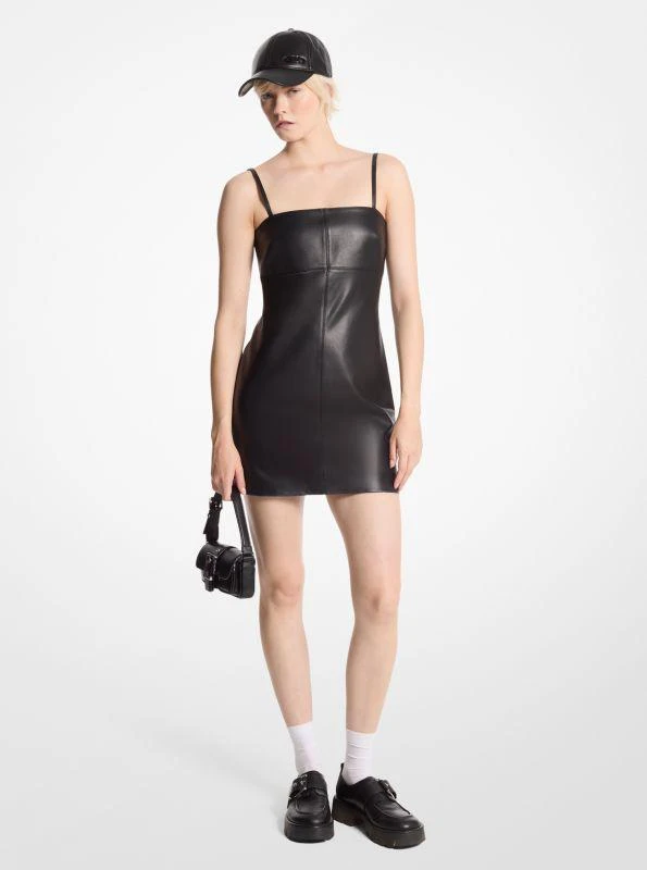 商品Michael Kors|Leather Slip Mini Dress,价格¥2710,第1张图片