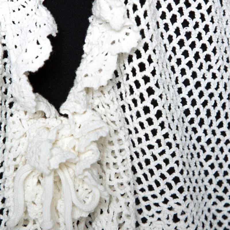 Ralph Lauren White Crochet Hand Knitted Cardigan M商品第4张图片规格展示