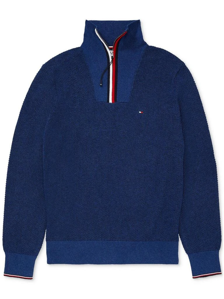 商品Tommy Hilfiger|Manhattan Mens Cotton Ribbed Trim Pullover Sweater,价格¥332,第1张图片详细描述