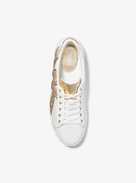 商品Michael Kors|Poppy Logo and Faux Leather Sneaker,价格¥746,第3张图片详细描述