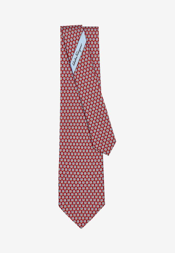 商品Salvatore Ferragamo|Trionfo Print Silk Tie,价格¥1179,第4张图片详细描述