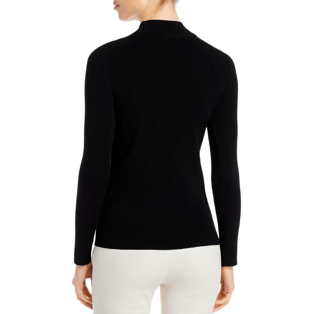 商品Tahari|T Tahari Womens Ribbed Knit Fitted Mock Turtleneck Sweater,价格¥209,第5张图片详细描述